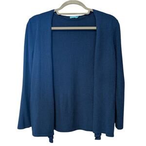 J. McLaughlin Women's Navy Open Front Cashmere Cardigan Small